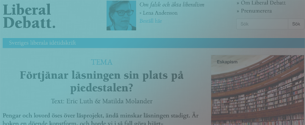 Prof. Dr. Massimo Salgaro interview to swedish paper Liberal Debatt